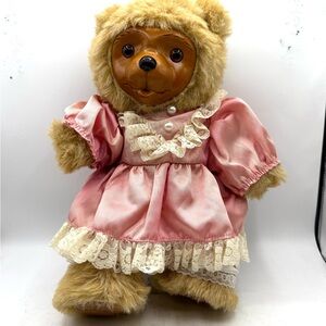 Collectable Robert Raikes Plush Bear in Pink Dress
